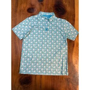 Bogey Boys Polo Mens Shirt XXL 2XL Golf S/S Polyester Athletic Tequila lime I3-3